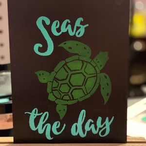 Handmade Seas The Day Sea Turtle Sign